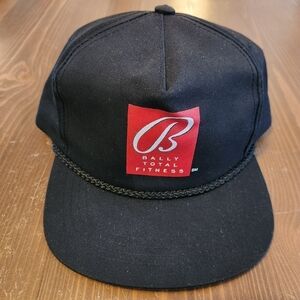 Rare Vintage Bally Total Fitness Snapback Hat Black Hat Cap Yupoong Brand